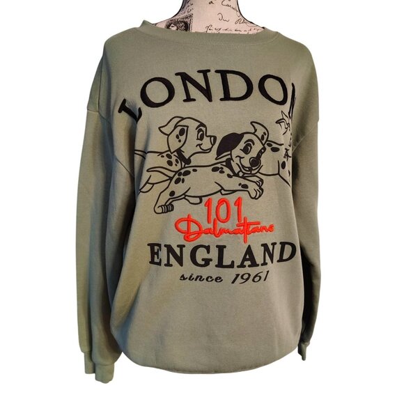 Olive Green Graphic Sweatshirt - Picture 1 of 5